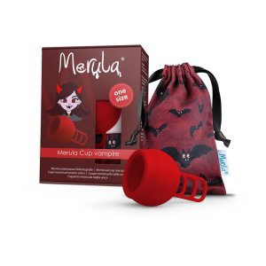 Merula Cup Menstruationstasse vampire rot one size